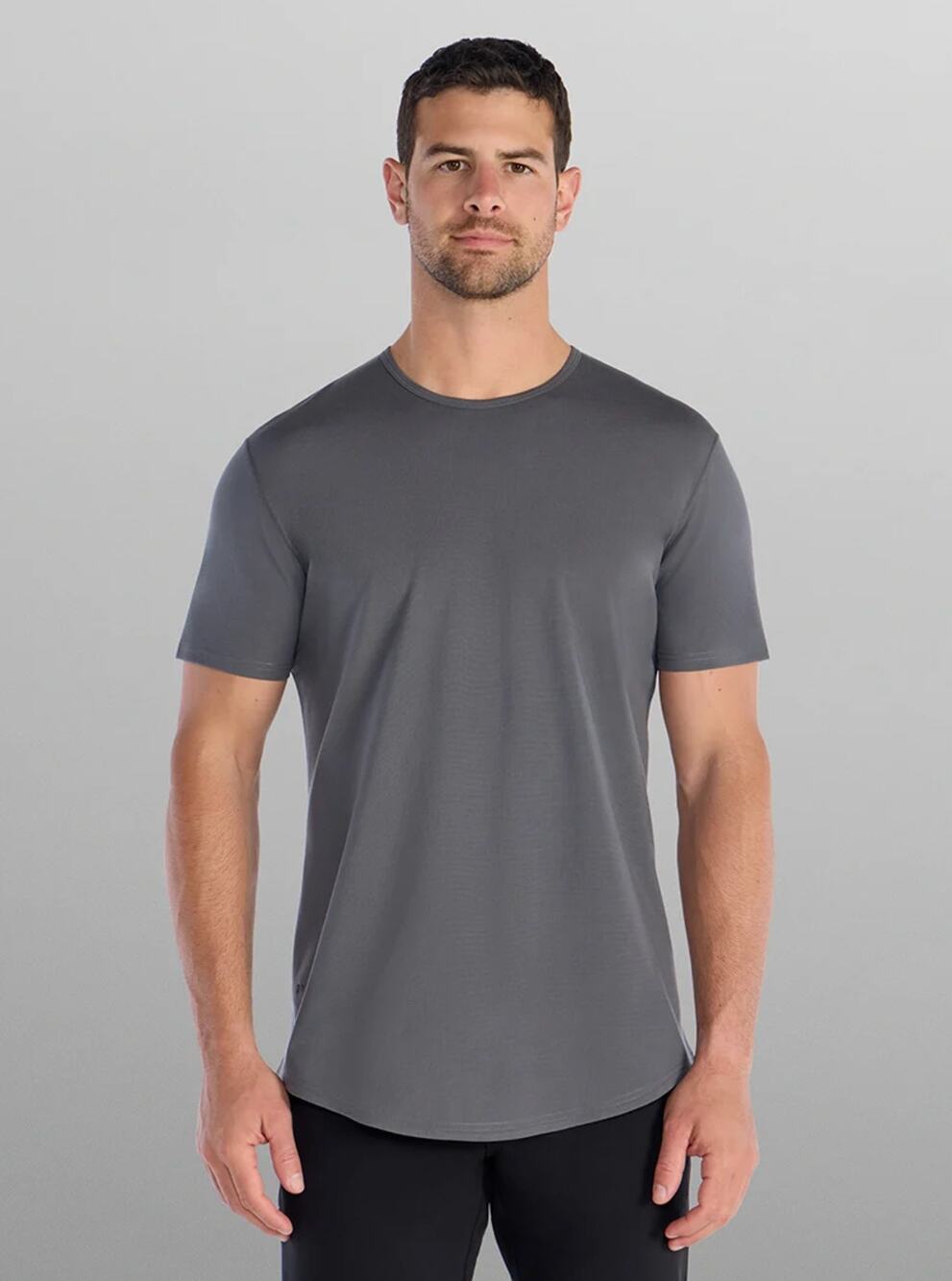 BYLT Drop Cut Performance Crew Neck T-Shirt Charcoal 2XL EUC